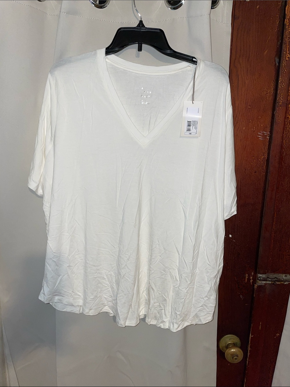 a new day White V-Neck Short Sleeve Tee